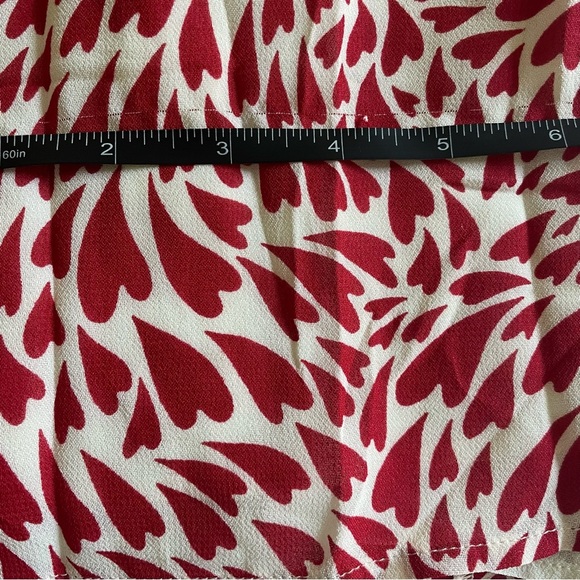 Reformation Alisa Heart Love Red and White Sundress with Flutter Sleeves NWT - Picture 16 of 16